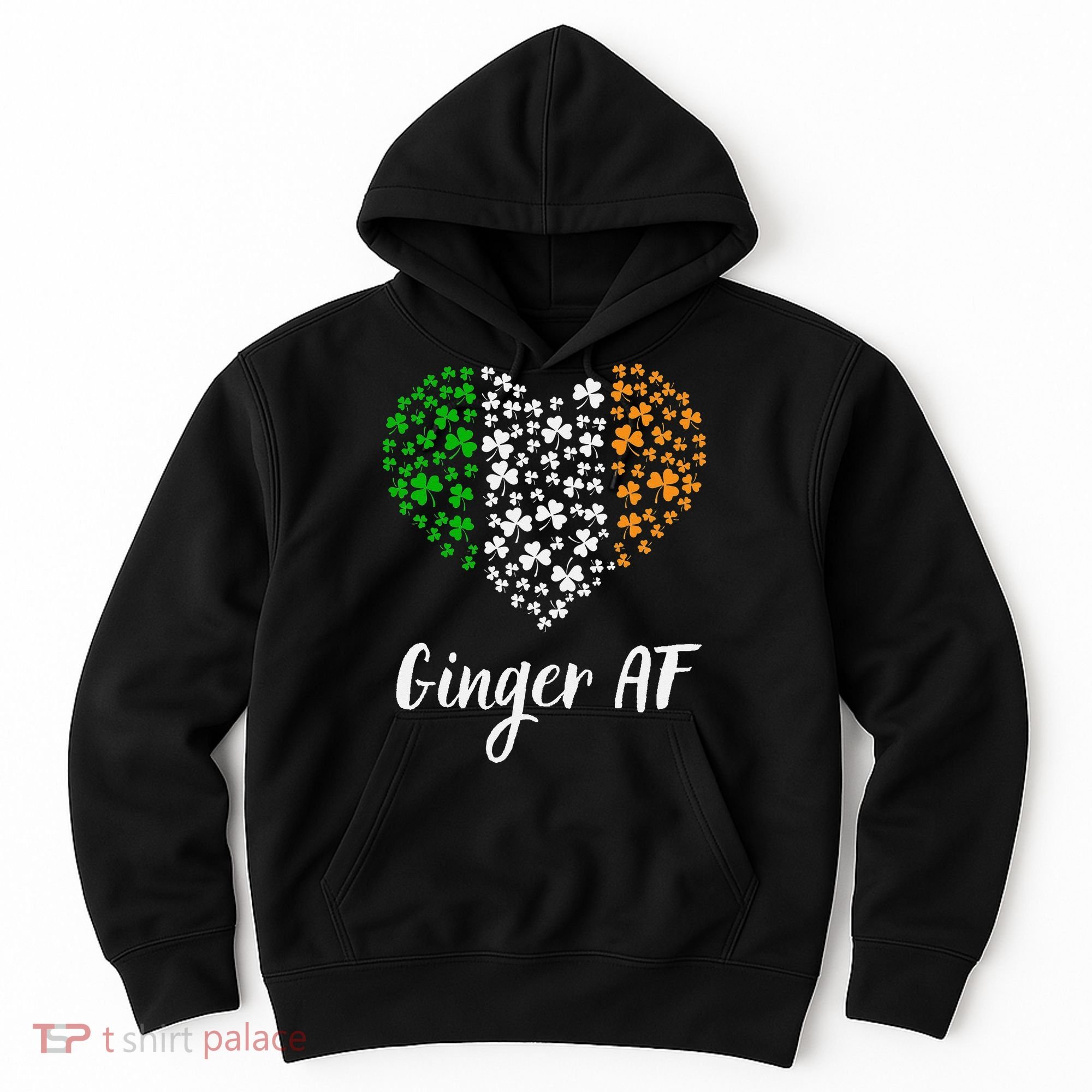 Ginger AF Drinking Redhead Irish St Patrick's Day Hoodie