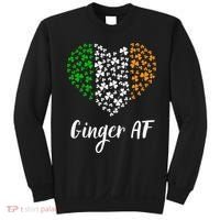 Ginger AF Drinking Redhead Irish St Patrick's Day Sweatshirt thumb 0