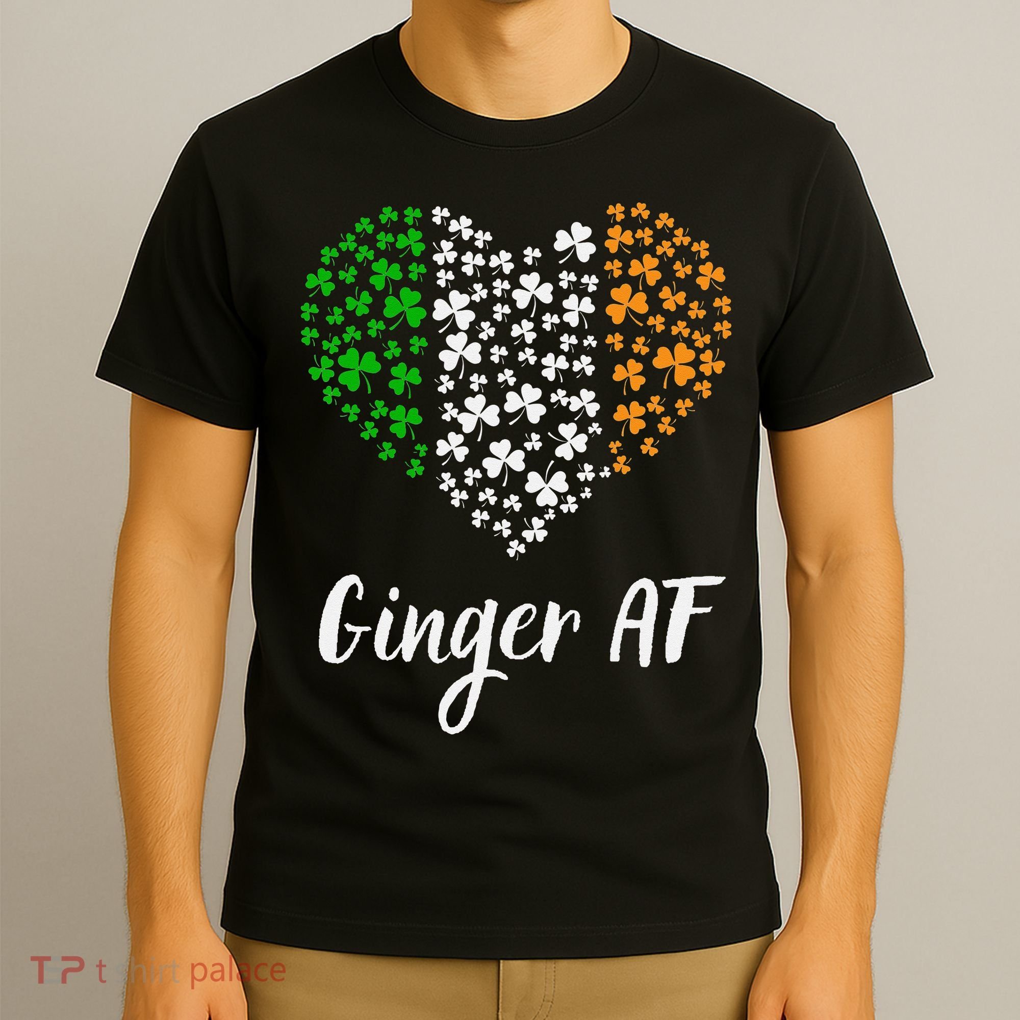 Ginger AF Drinking Redhead Irish St Patrick's Day T-Shirt