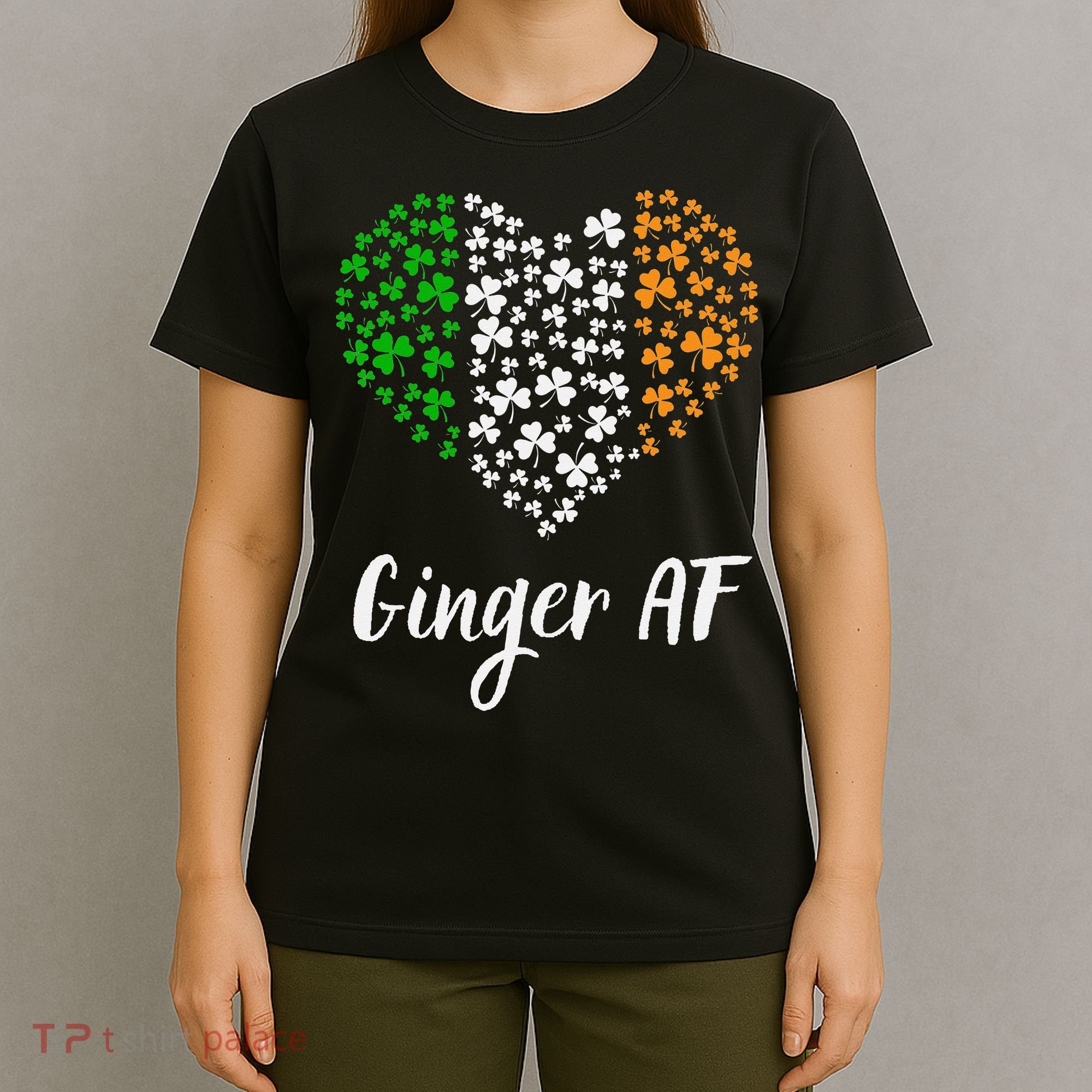 Ginger AF Drinking Redhead Irish St Patrick's Day T-Shirt