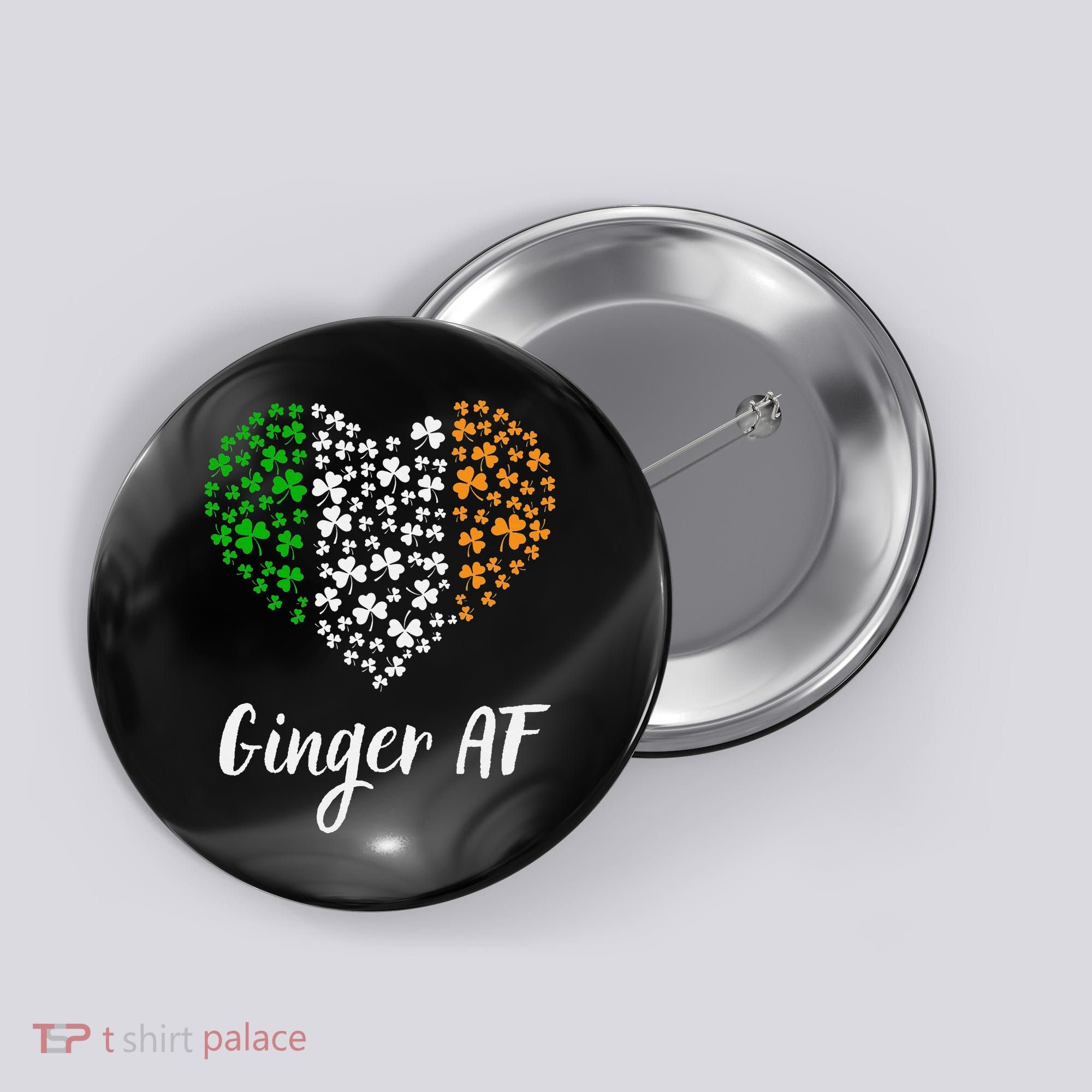 Ginger AF Drinking Redhead Irish St Patrick's Day Button