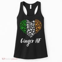 Ginger AF Drinking Redhead Irish St Patrick's Day Women's Tank Top thumb 0