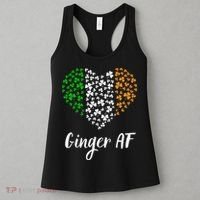 Ginger AF Drinking Redhead Irish St Patrick's Day Women's Tank Top thumb 3