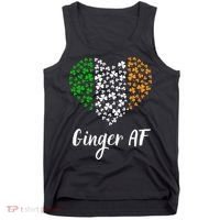 Ginger AF Drinking Redhead Irish St Patrick's Day Tank Top thumb 0