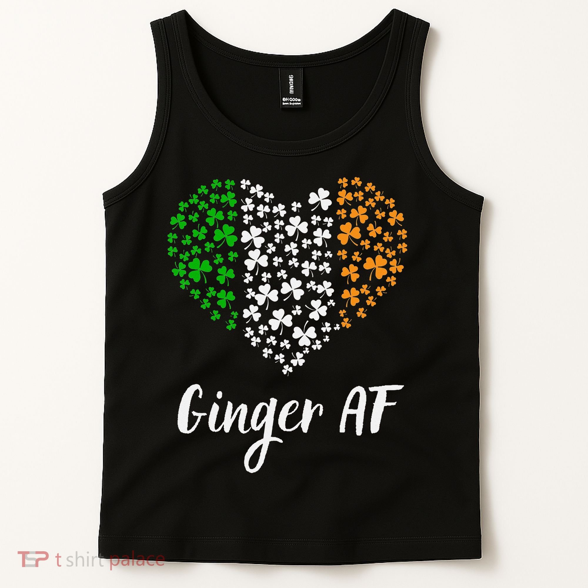 Ginger AF Drinking Redhead Irish St Patrick's Day Tank Top