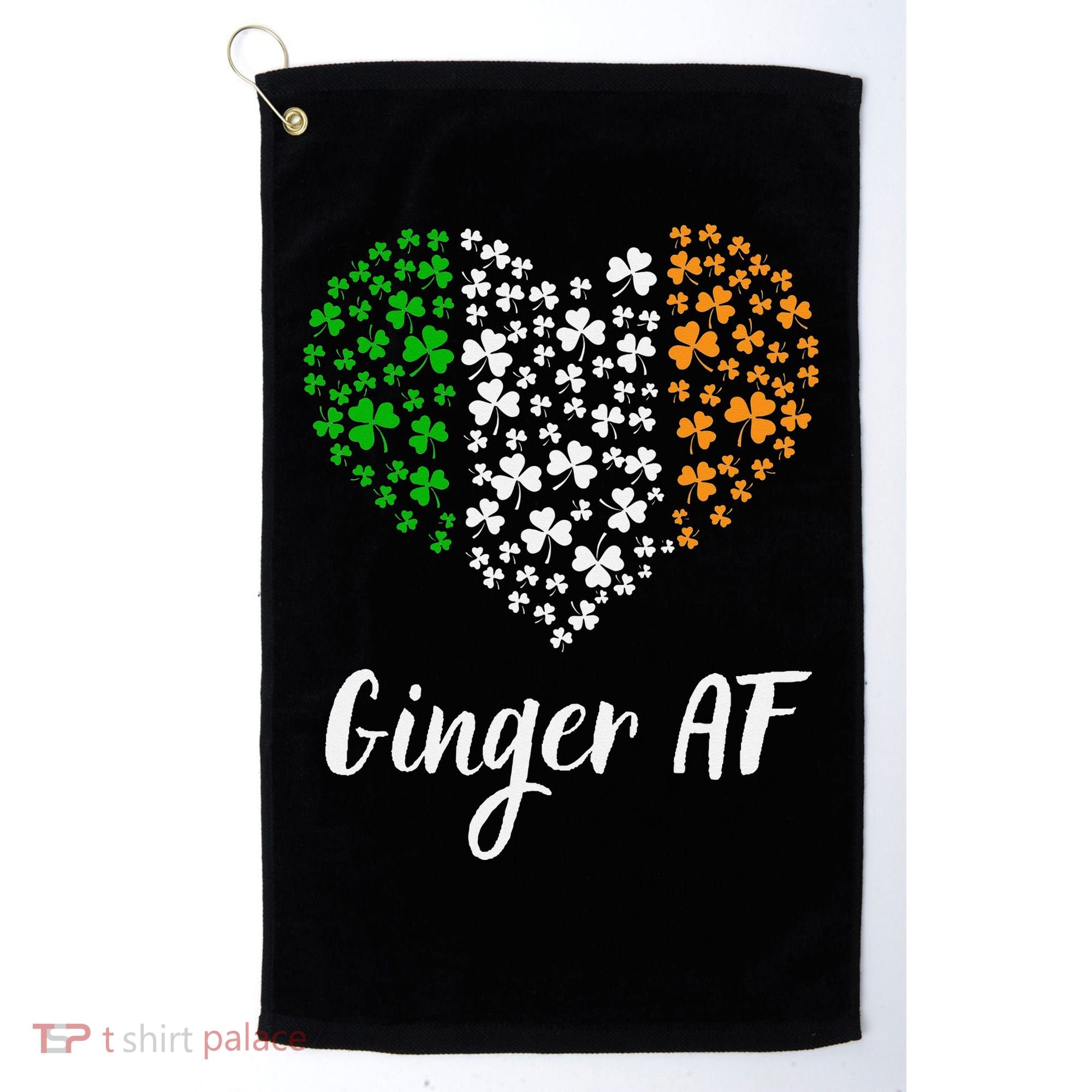 Ginger AF Drinking Redhead Irish St Patrick's Day Golf Towel