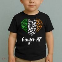 Ginger AF Drinking Redhead Irish St Patrick's Day Toddler T-Shirt thumb 2