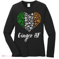 Ginger AF Drinking Redhead Irish St Patrick's Day Women's Long Sleeve Shirt thumb 0