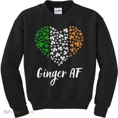 Ginger AF Drinking Redhead Irish St Patrick's Day Kids Sweatshirt