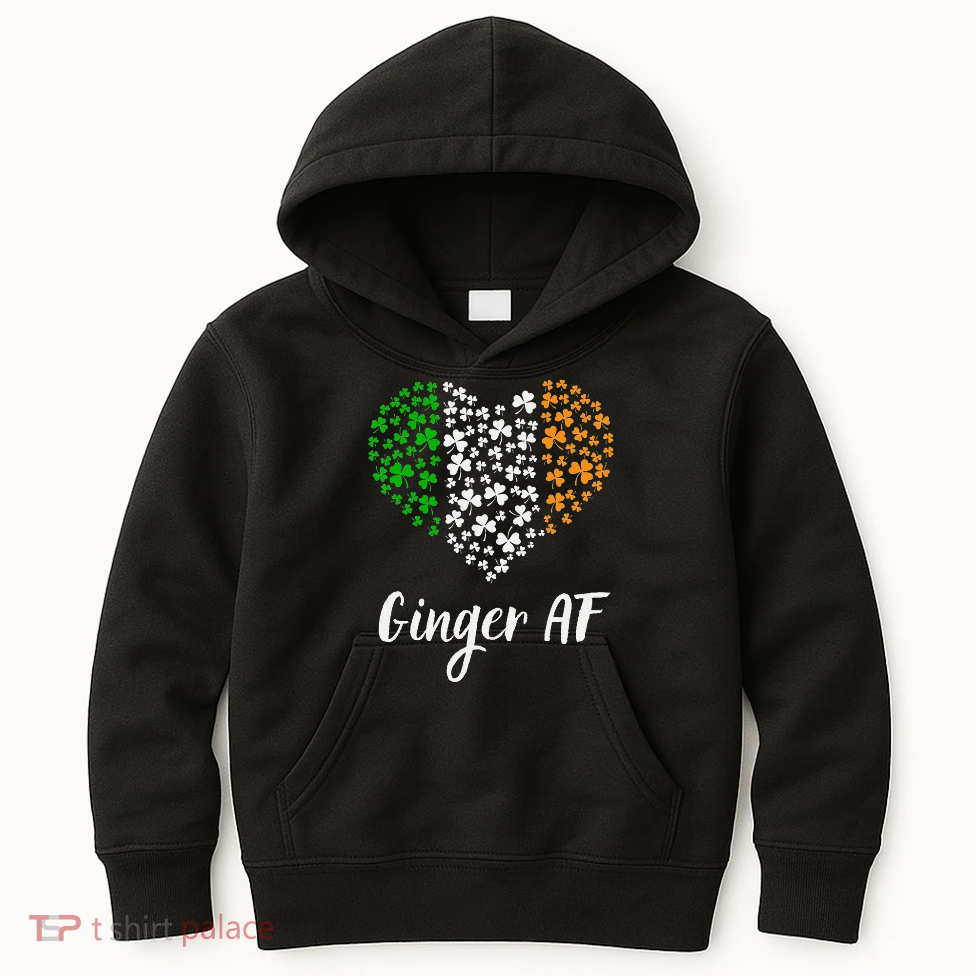 Ginger AF Drinking Redhead Irish St Patrick's Day Kids Hoodie