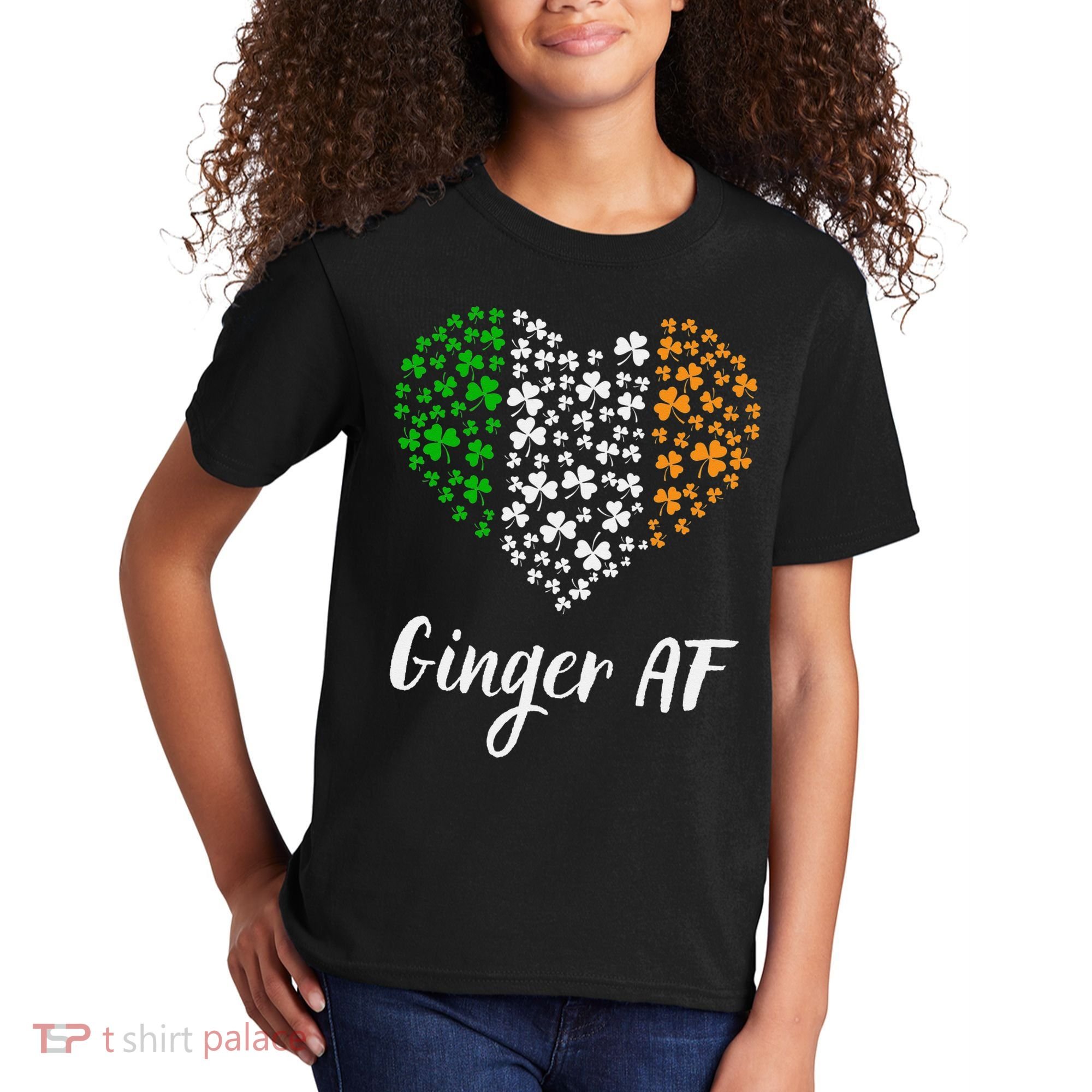 Ginger AF Drinking Redhead Irish St Patrick's Day Kids T-Shirt