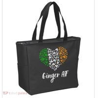 Ginger AF Drinking Redhead Irish St Patrick's Day Tote Bag thumb 2