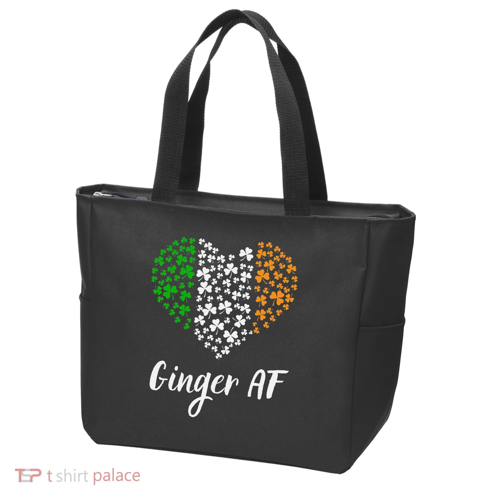 Ginger AF Drinking Redhead Irish St Patrick's Day Tote Bag