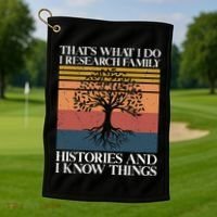 Genealogy Ancestry Dna Genealogist Family Tree Maker Golf Towel thumb 1