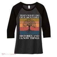 Genealogy Ancestry Dna Genealogist Family Tree Maker Women's Tri-Blend 3/4-Sleeve Raglan Shirt thumb 0
