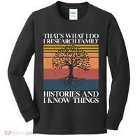 Genealogy Ancestry Dna Genealogist Family Tree Maker Kids Long Sleeve Shirt thumb 0