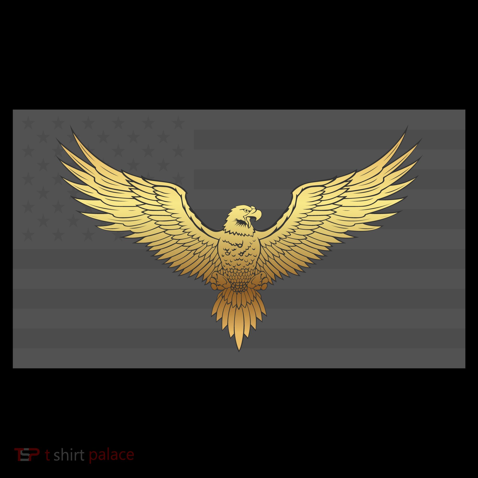 Gold American Eagle On Flag Bucket Hat