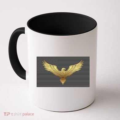 Gold American Eagle On Flag Coffee Mug