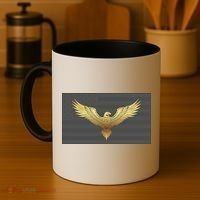 Gold American Eagle On Flag Coffee Mug thumb 4