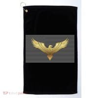Gold American Eagle On Flag Golf Towel thumb 0