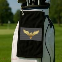 Gold American Eagle On Flag Golf Towel thumb 2