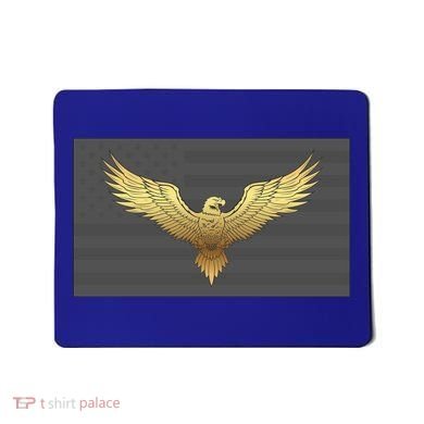 Gold American Eagle On Flag Mousepad