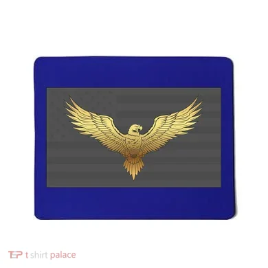 Gold American Eagle On Flag Mousepad