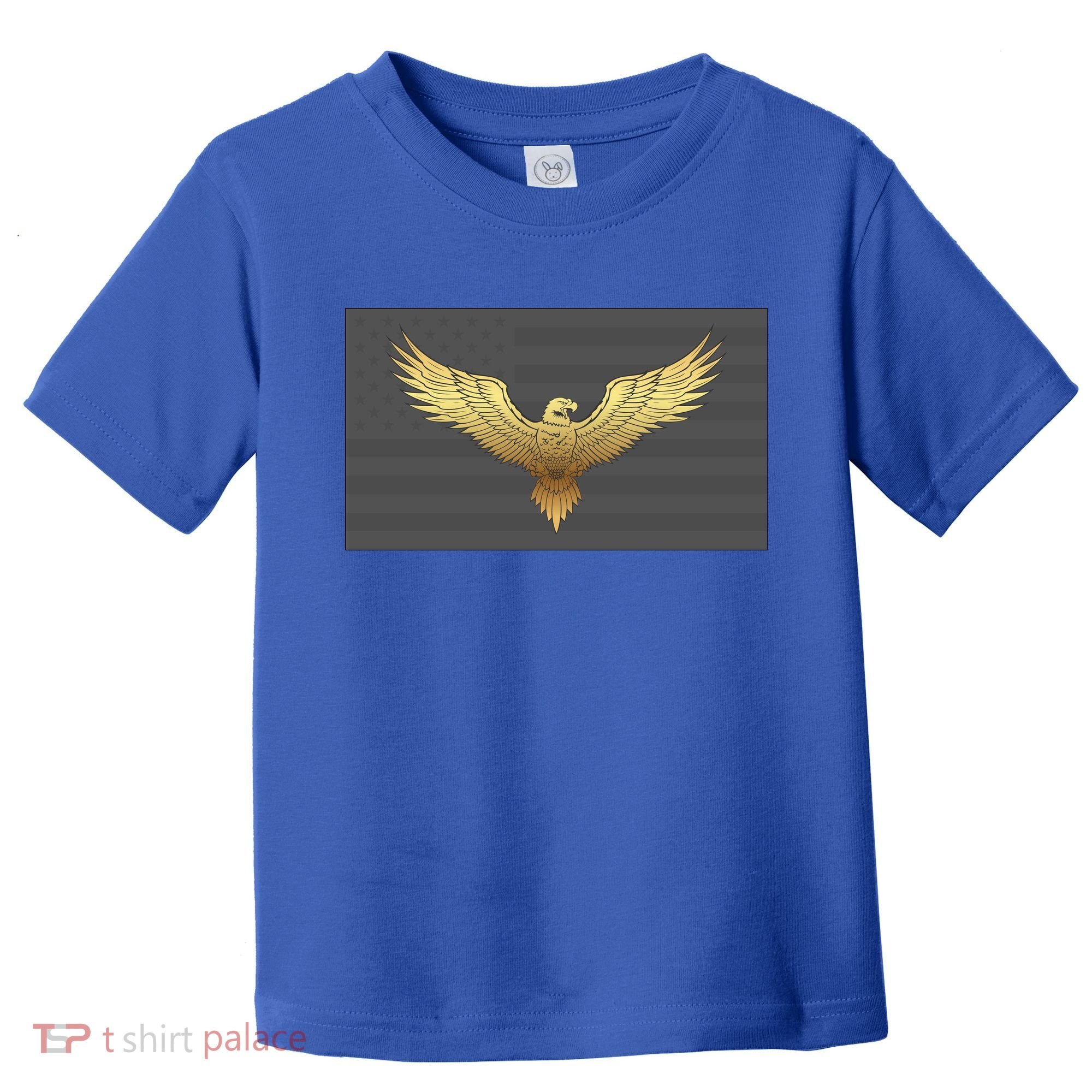 Gold American Eagle On Flag Toddler T-Shirt