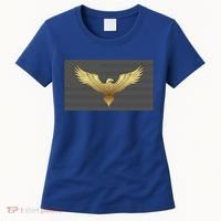 Gold American Eagle On Flag Women's T-Shirt thumb 0