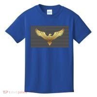 Gold American Eagle On Flag Kids T-Shirt thumb 0