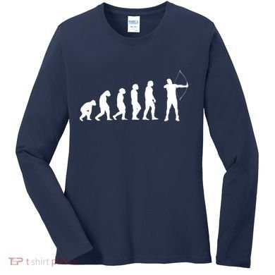 Great Archery Evolution Gift Bow And Arrow Women's Long Sleeve Shirt