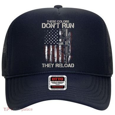 Gun American Flag Colors Don't Run They Reload Hat