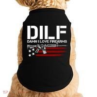 Gun American Flag DILF Damn I Love Firearms Doggie Tank thumb 0