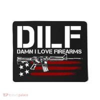 Gun American Flag DILF Damn I Love Firearms Mousepad thumb 0