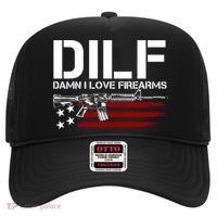 Gun American Flag DILF Damn I Love Firearms Hat thumb 0