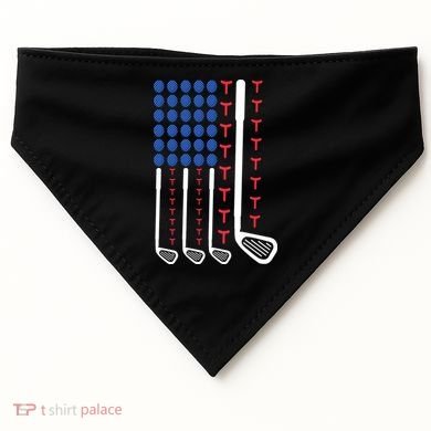 Golf American Flag Golfing Gift For Father's Day USA-Made Doggie Bandana