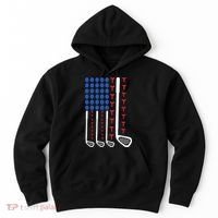 Golf American Flag Golfing Gift For Father's Day Hoodie thumb 0