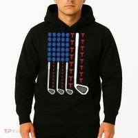 Golf American Flag Golfing Gift For Father's Day Hoodie thumb 2