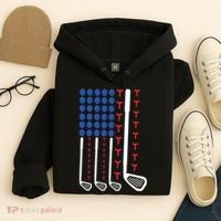 Golf American Flag Golfing Gift For Father's Day Hoodie thumb 4