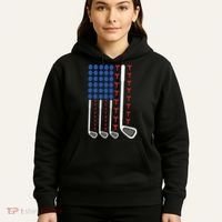 Golf American Flag Golfing Gift For Father's Day Hoodie thumb 5