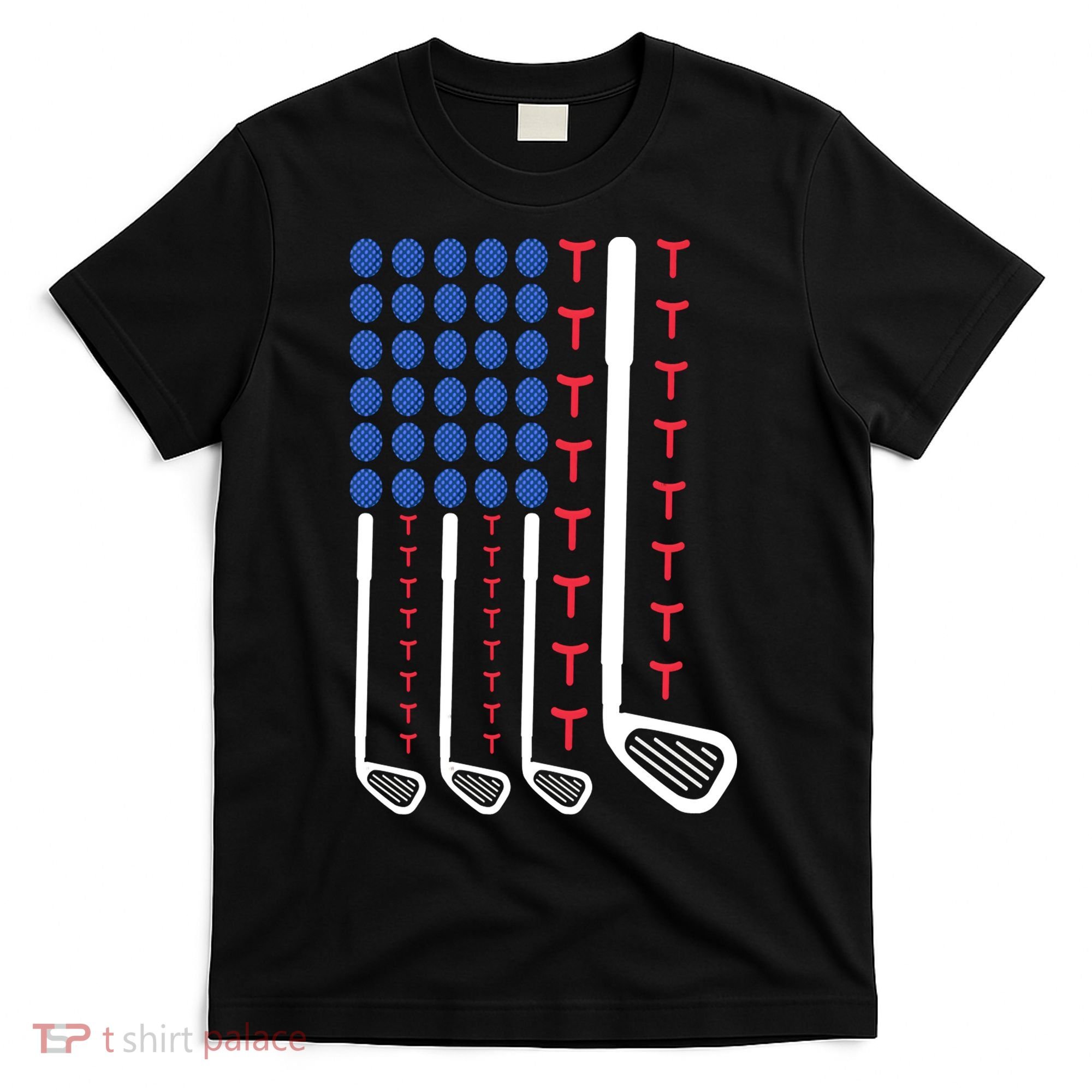 Golf American Flag Golfing Gift For Father's Day T-Shirt