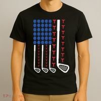 Golf American Flag Golfing Gift For Father's Day T-Shirt thumb 3