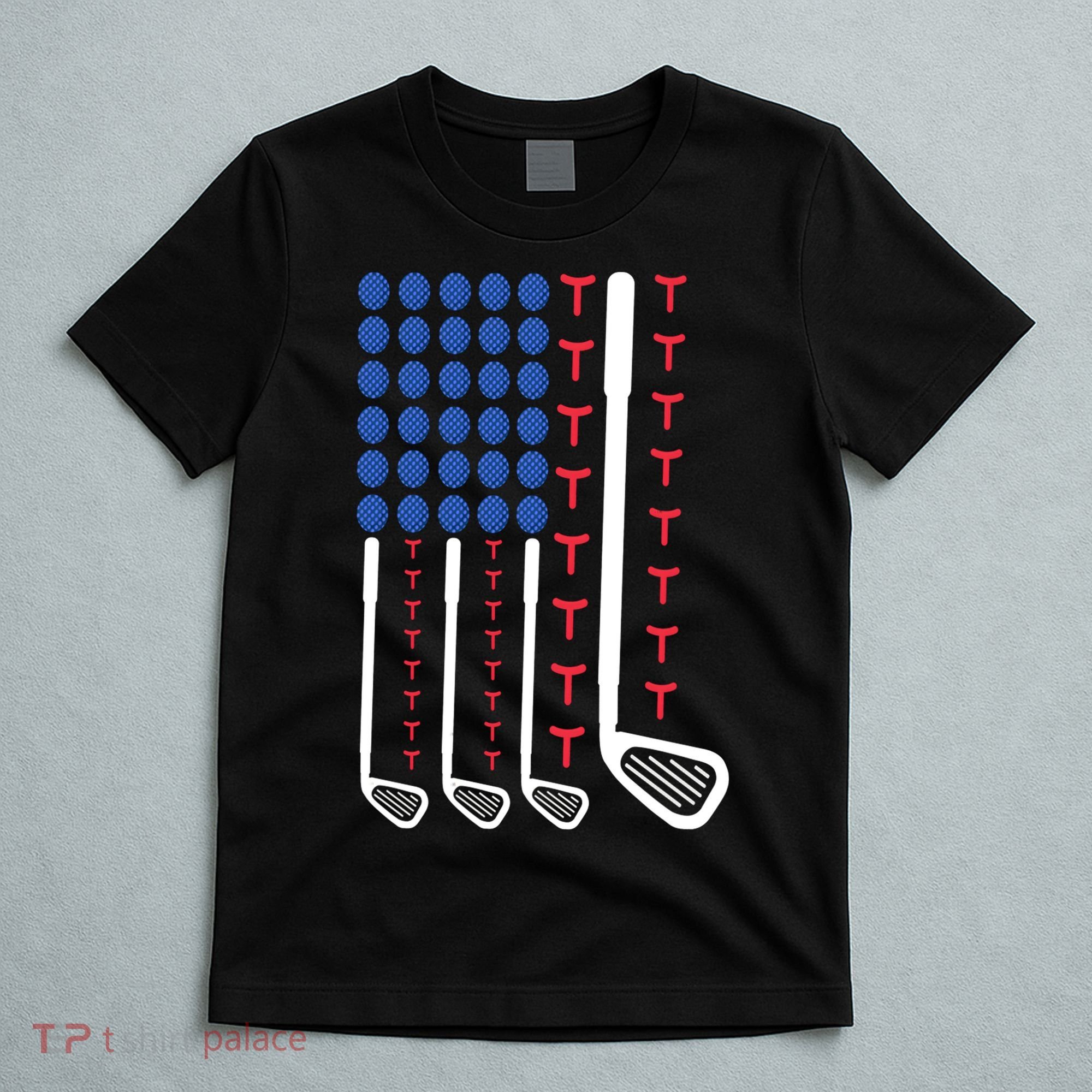 Golf American Flag Golfing Gift For Father's Day T-Shirt
