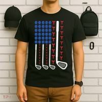 Golf American Flag Golfing Gift For Father's Day T-Shirt thumb 6