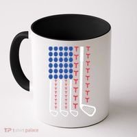 Golf American Flag Golfing Gift For Father's Day Coffee Mug thumb 0