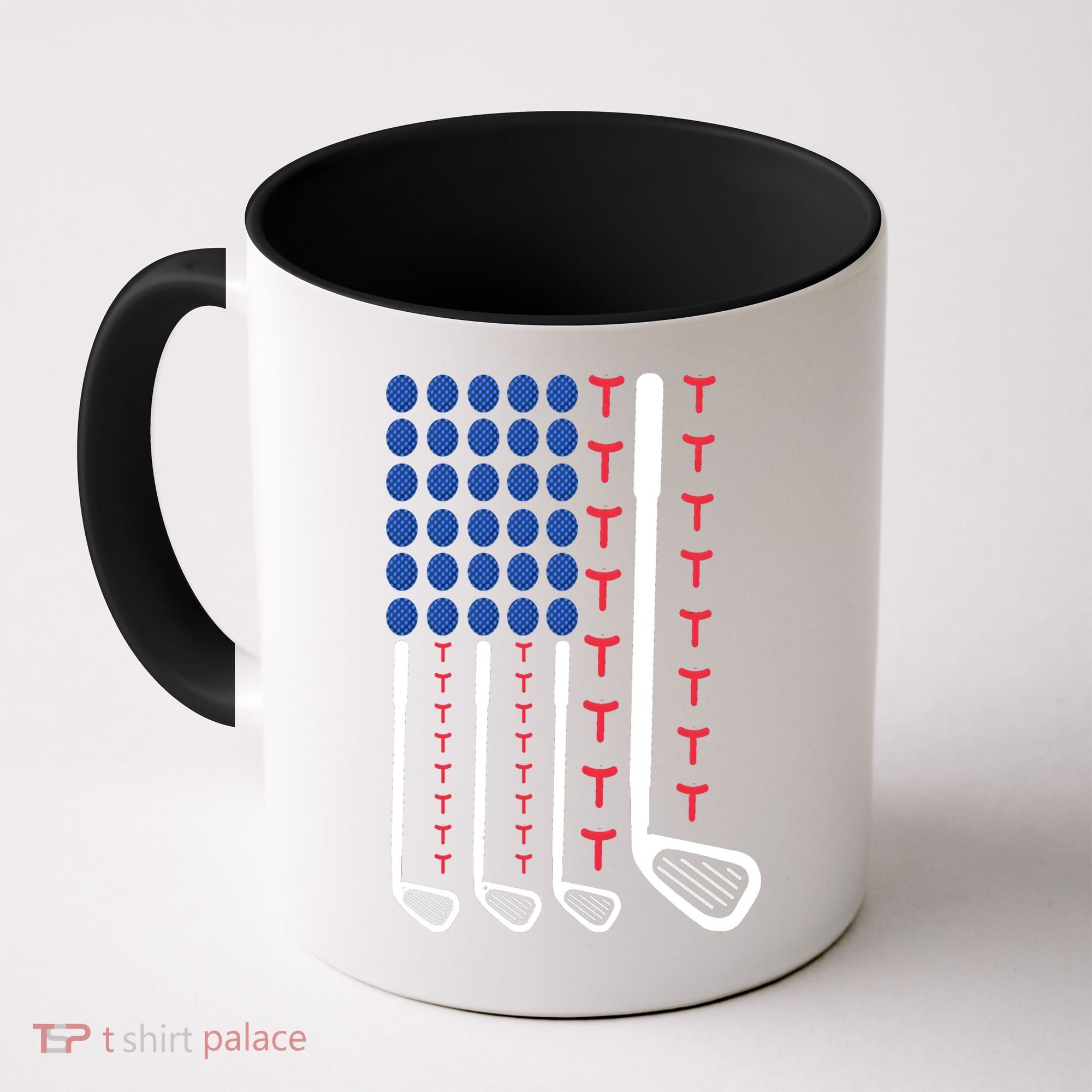 Golf American Flag Golfing Gift For Father's Day Coffee Mug