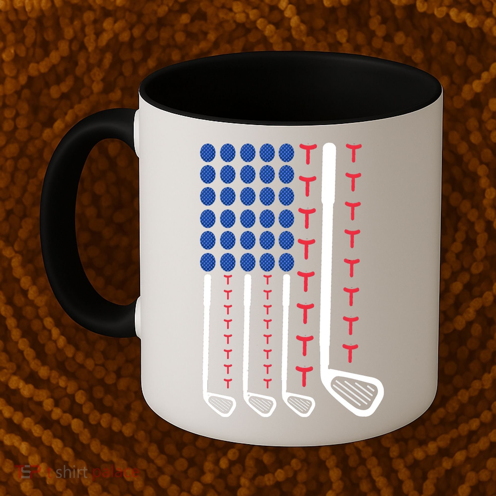 Golf American Flag Golfing Gift For Father's Day Coffee Mug