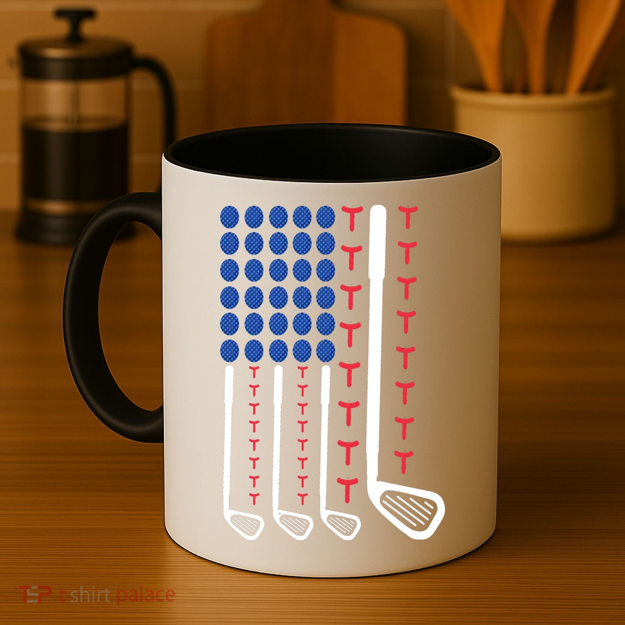 Golf American Flag Golfing Gift For Father's Day Coffee Mug