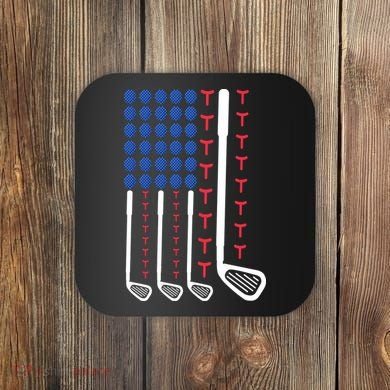 Golf American Flag Golfing Gift For Father's Day Coaster