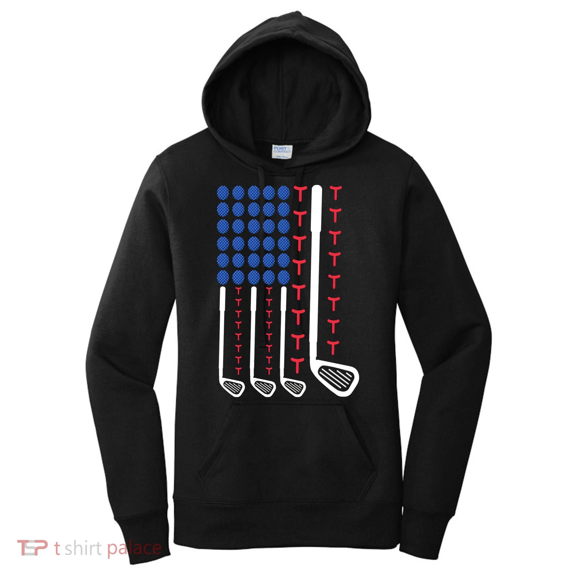 Golf American Flag Golfing Gift For Father's Day Women's Hoodie